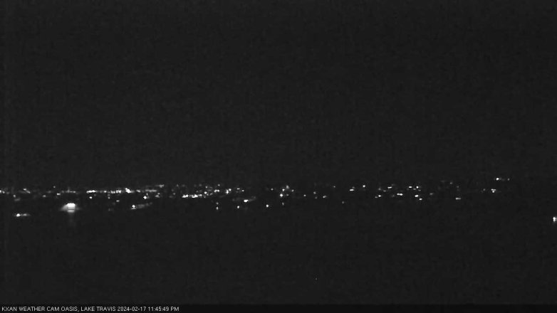 Lake Travis webcam, February 17, 2024 11:45 PM CT