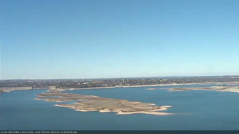Lake Travis webcam, February 18, 2024 10:00 AM CT
