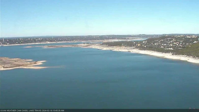 Lake Travis webcam, February 18, 2024 10:45 AM CT