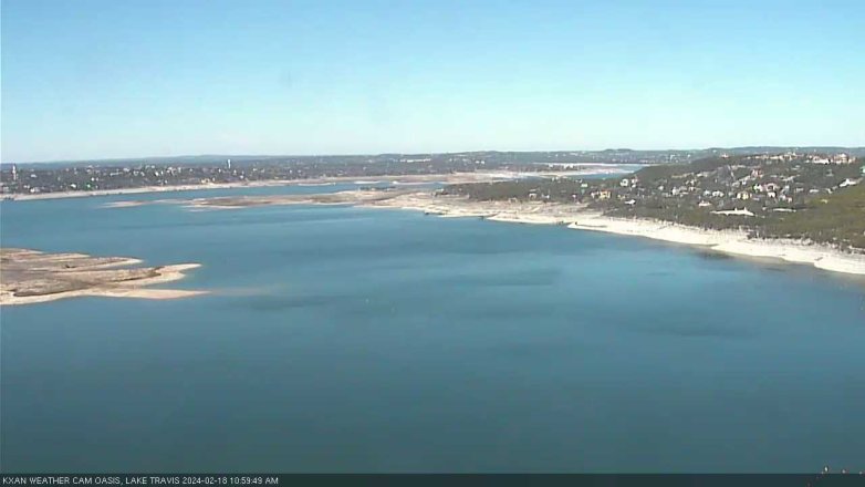 Lake Travis webcam, February 18, 2024 11:00 AM CT