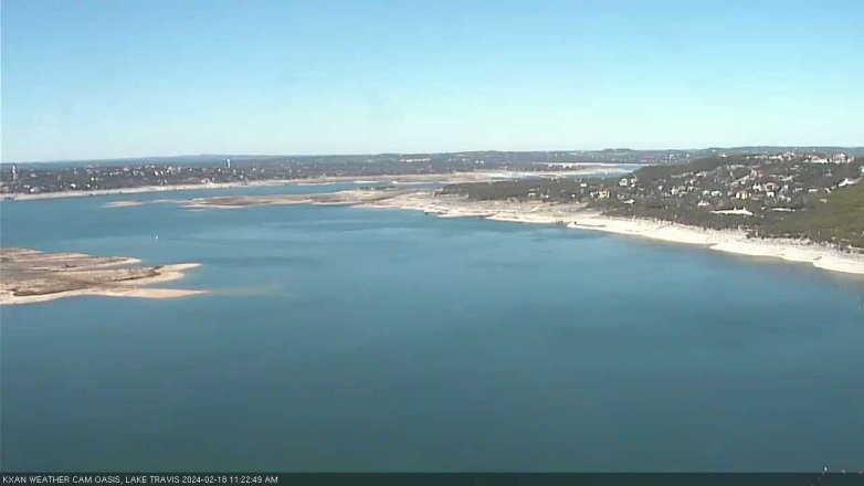 Lake Travis webcam, February 18, 2024 11:25 AM CT