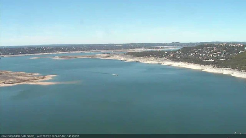 Lake Travis webcam, February 18, 2024 12:45 PM CT