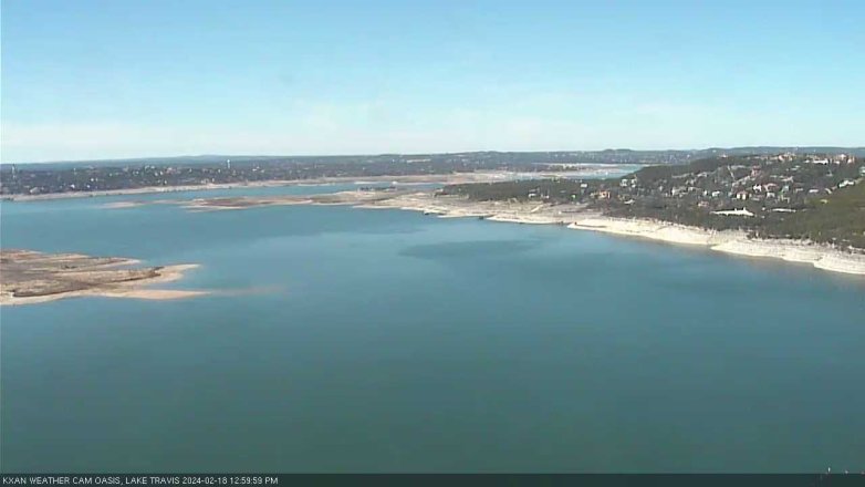 Lake Travis webcam, February 18, 2024 1:00 PM CT