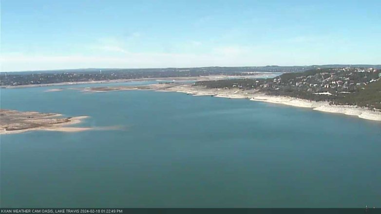 Lake Travis webcam, February 18, 2024 1:25 PM CT