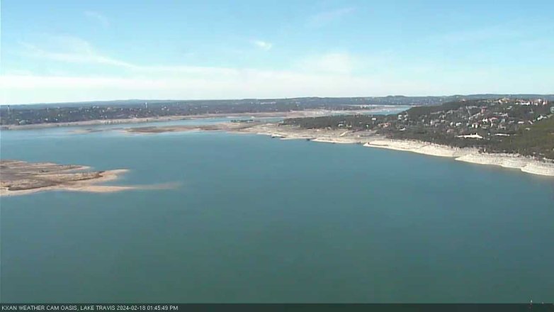 Lake Travis webcam, February 18, 2024 1:45 PM CT