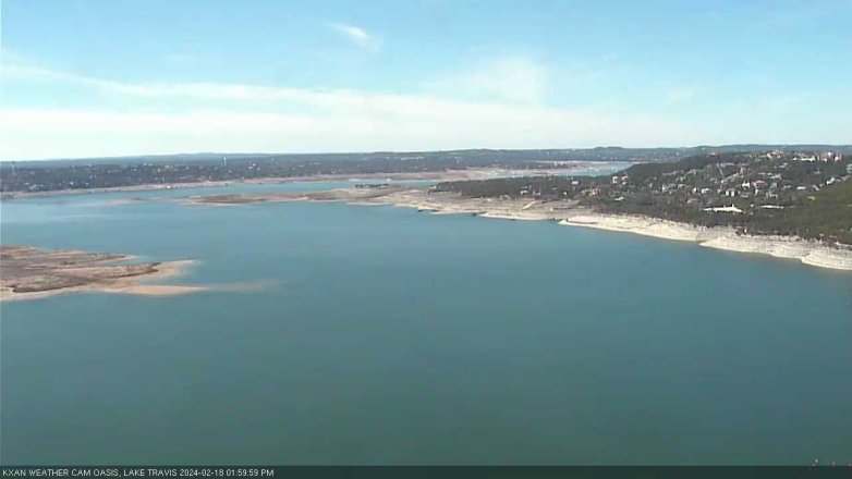 Lake Travis webcam, February 18, 2024 2:00 PM CT