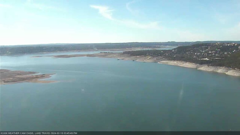 Lake Travis webcam, February 18, 2024 3:45 PM CT