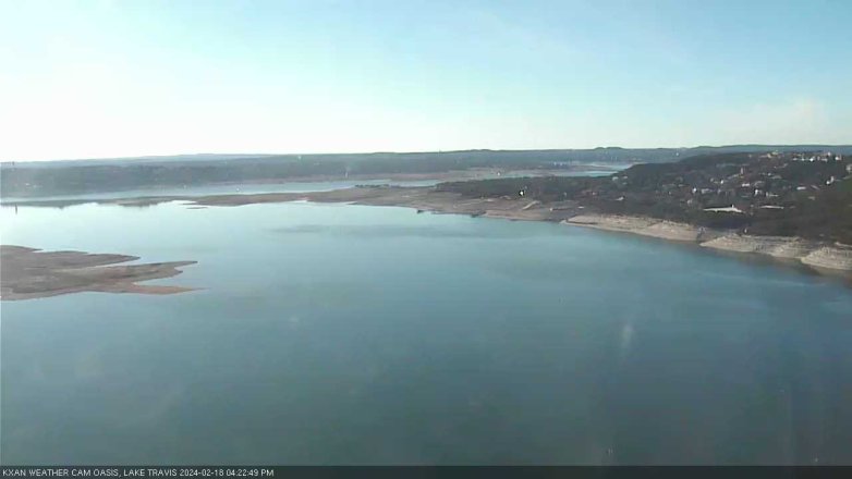 Lake Travis webcam, February 18, 2024 4:25 PM CT