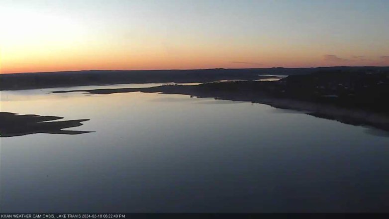 Lake Travis webcam, February 18, 2024 6:25 PM CT