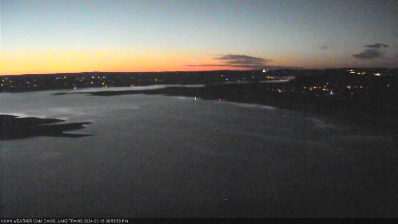 Lake Travis webcam, February 18, 2024 7:00 PM CT