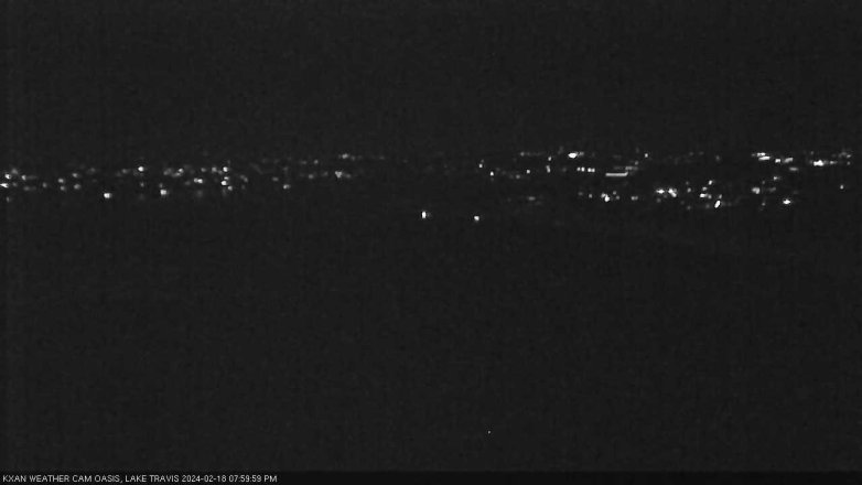 Lake Travis webcam, February 18, 2024 8:00 PM CT