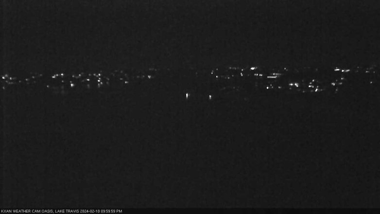 Lake Travis webcam, February 18, 2024 10:00 PM CT