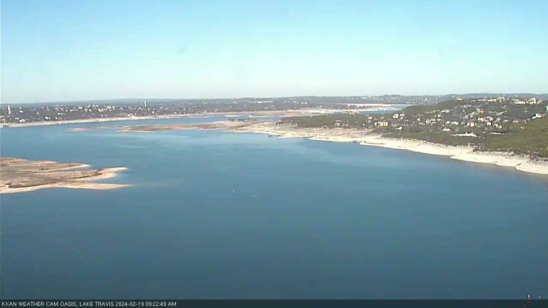 Lake Travis webcam, February 19, 2024 9:25 AM CT