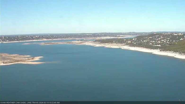 Lake Travis webcam, February 19, 2024 10:25 AM CT