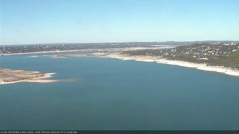 Lake Travis webcam, February 19, 2024 11:25 AM CT