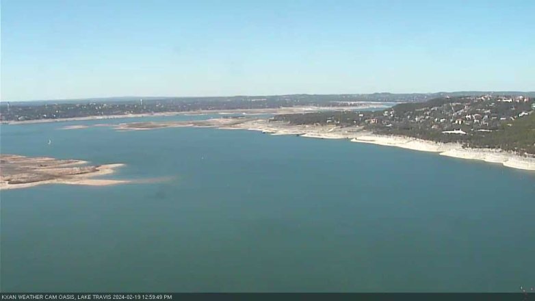 Lake Travis webcam, February 19, 2024 1:00 PM CT
