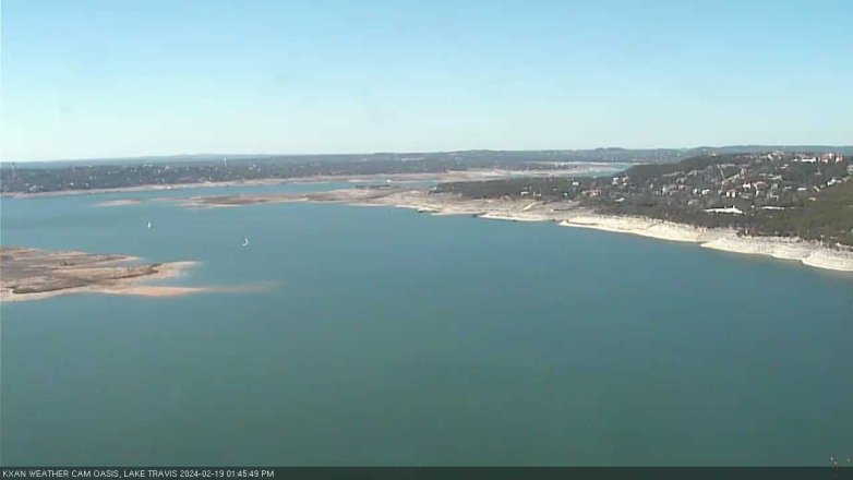 Lake Travis webcam, February 19, 2024 1:45 PM CT