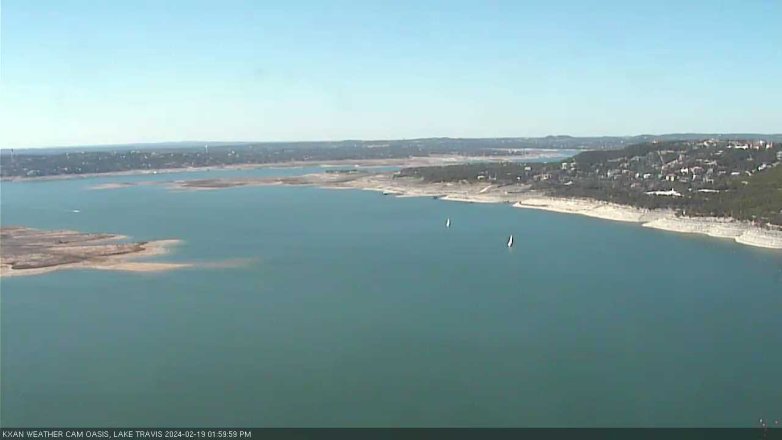 Lake Travis webcam, February 19, 2024 2:00 PM CT