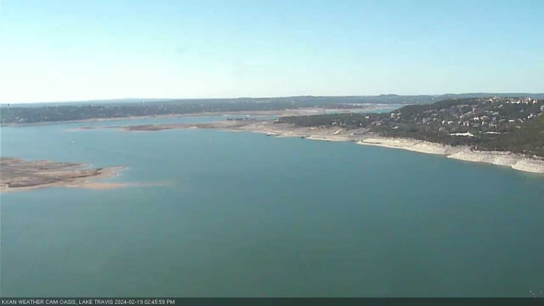 Lake Travis webcam, February 19, 2024 2:45 PM CT