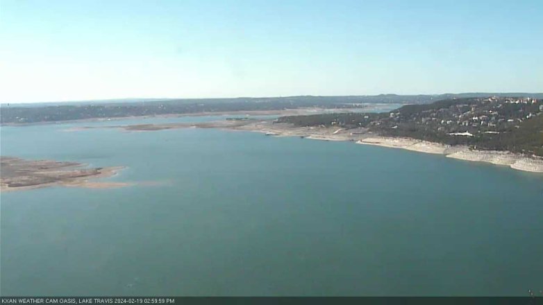 Lake Travis webcam, February 19, 2024 3:00 PM CT
