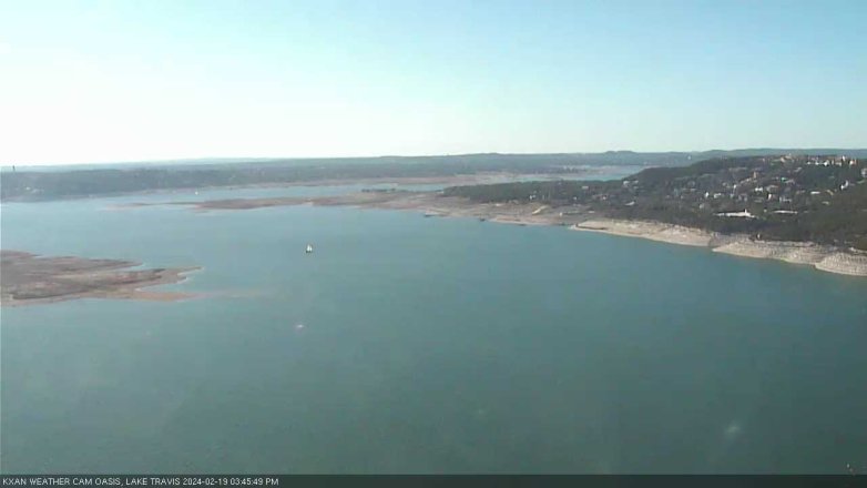 Lake Travis webcam, February 19, 2024 3:45 PM CT