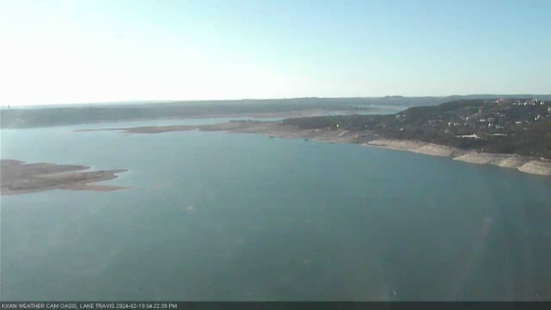 Lake Travis webcam, February 19, 2024 4:25 PM CT