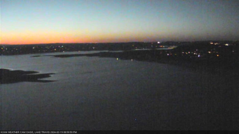 Lake Travis webcam, February 19, 2024 7:00 PM CT