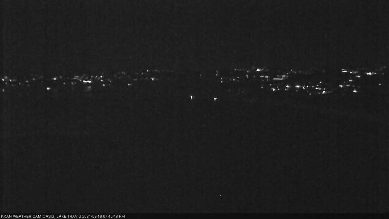 Lake Travis webcam, February 19, 2024 7:45 PM CT