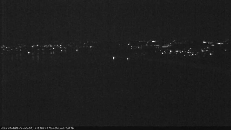 Lake Travis webcam, February 19, 2024 8:25 PM CT