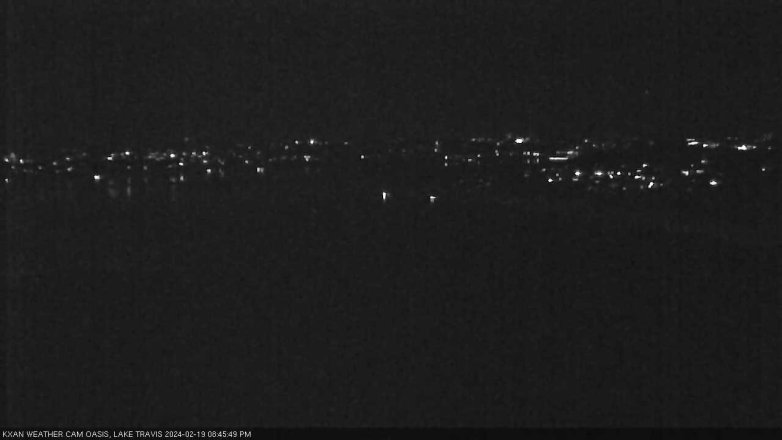 Lake Travis webcam, February 19, 2024 8:45 PM CT