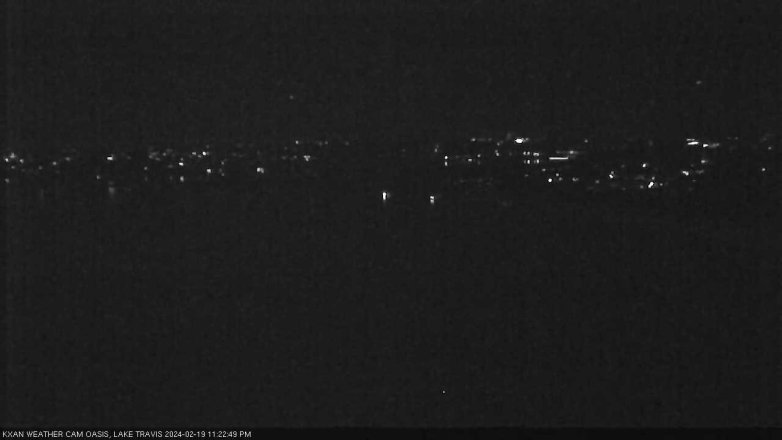 Lake Travis webcam, February 19, 2024 11:25 PM CT