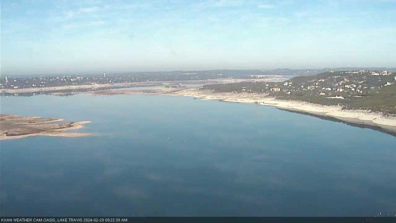 Lake Travis webcam, February 20, 2024 9:25 AM CT