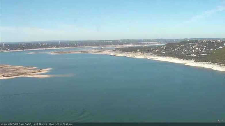 Lake Travis webcam, February 20, 2024 12:00 PM CT