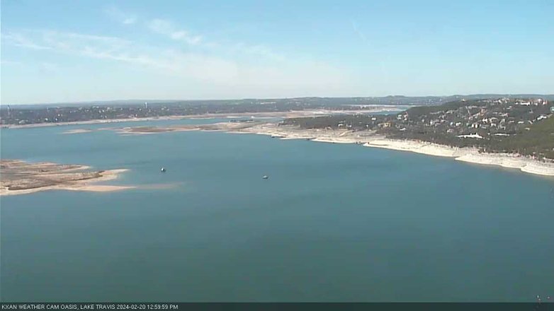 Lake Travis webcam, February 20, 2024 1:00 PM CT