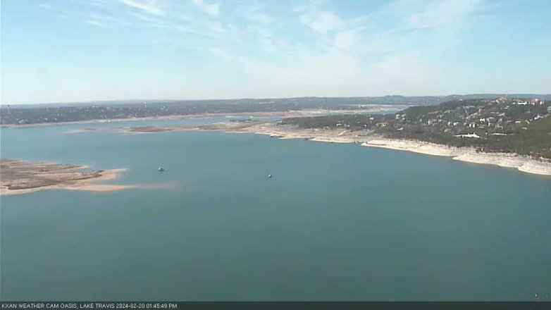 Lake Travis webcam, February 20, 2024 1:45 PM CT