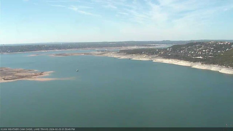 Lake Travis webcam, February 20, 2024 2:00 PM CT