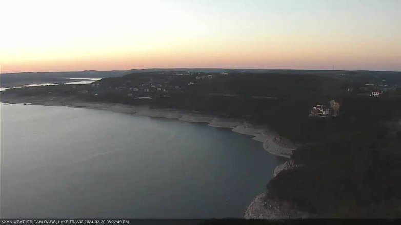 Lake Travis webcam, February 20, 2024 6:25 PM CT