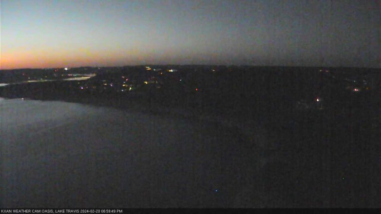 Lake Travis webcam, February 20, 2024 7:00 PM CT
