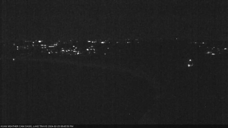 Lake Travis webcam, February 20, 2024 8:45 PM CT