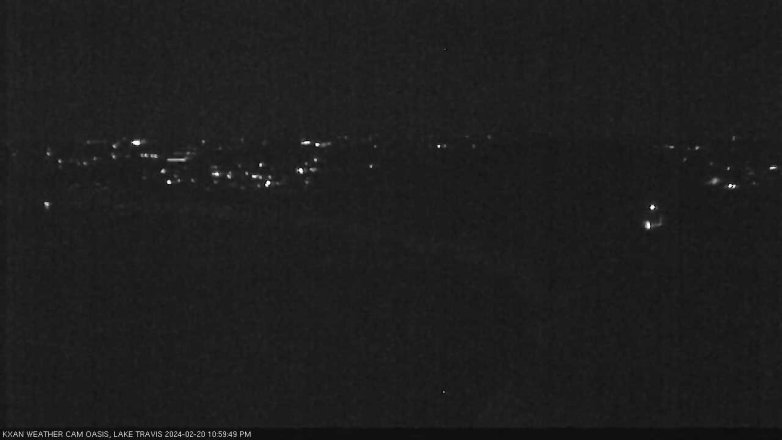 Lake Travis webcam, February 20, 2024 11:00 PM CT