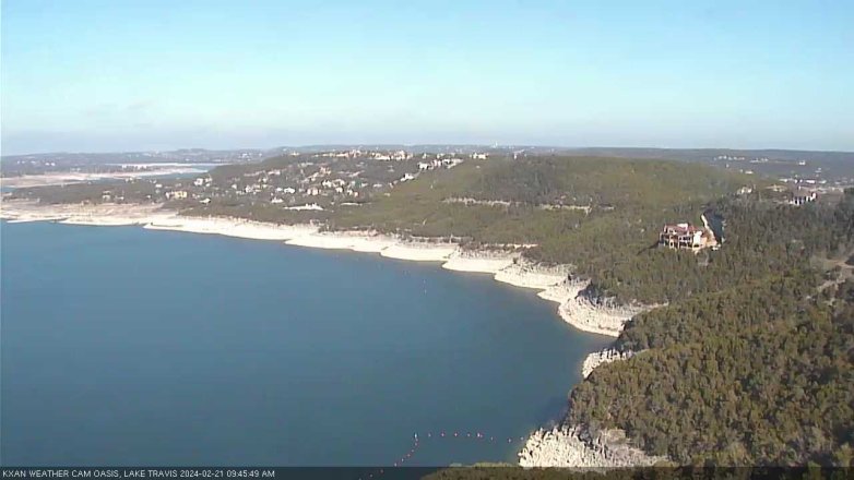 Lake Travis webcam, February 21, 2024 9:45 AM CT