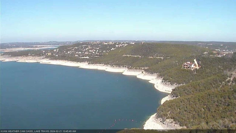 Lake Travis webcam, February 21, 2024 10:45 AM CT