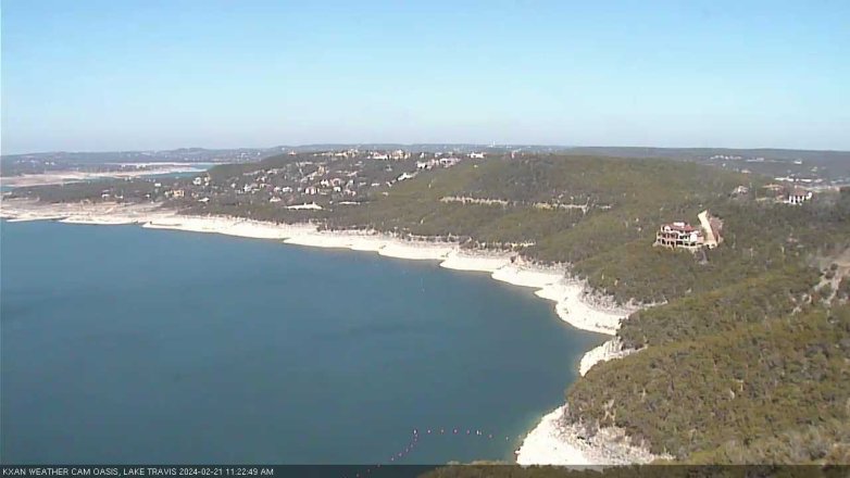 Lake Travis webcam, February 21, 2024 11:25 AM CT