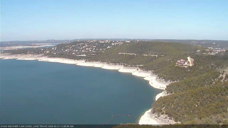 Lake Travis webcam, February 21, 2024 11:45 AM CT