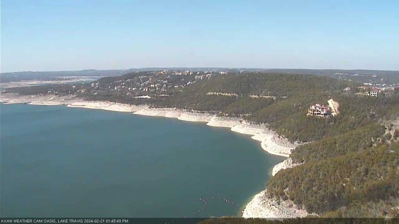 Lake Travis webcam, February 21, 2024 1:45 PM CT
