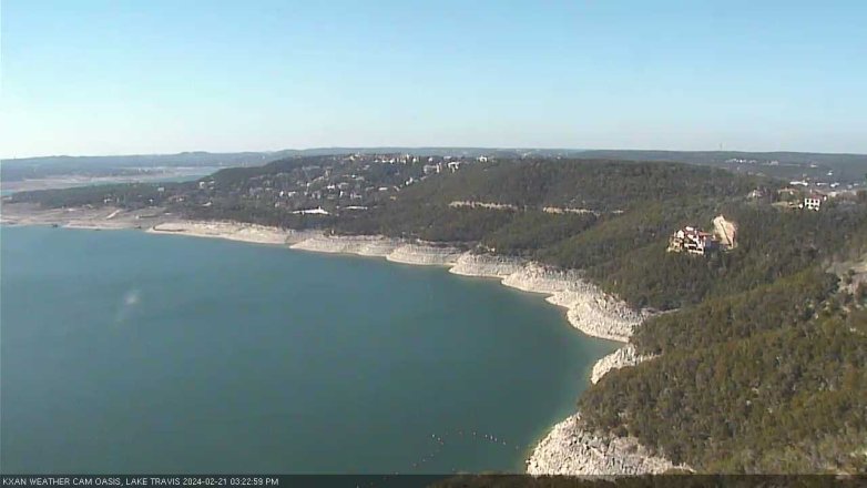 Lake Travis webcam, February 21, 2024 3:25 PM CT
