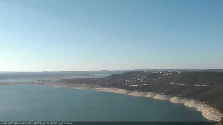 Lake Travis webcam, February 21, 2024 4:00 PM CT