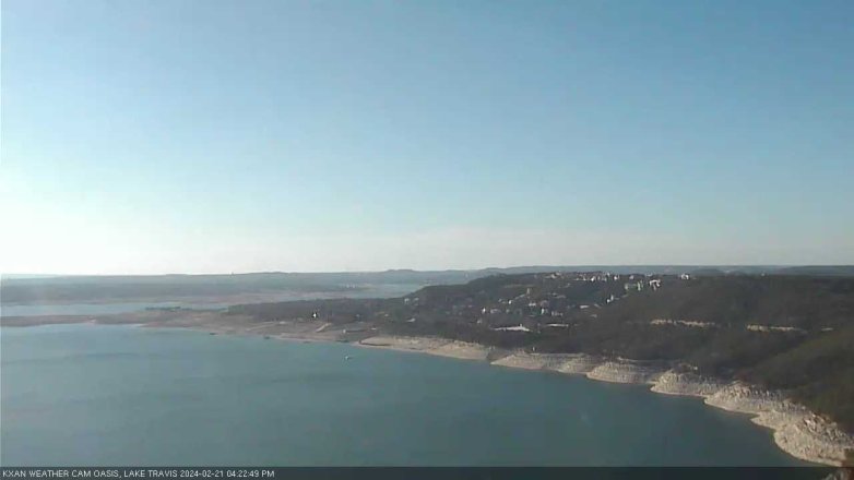 Lake Travis webcam, February 21, 2024 4:25 PM CT