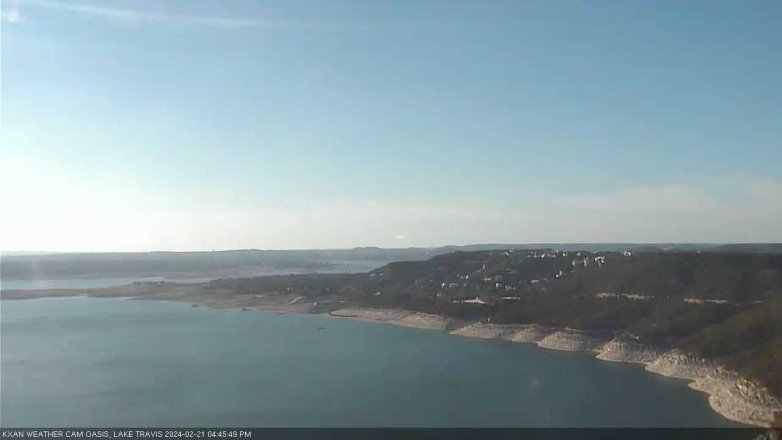Lake Travis webcam, February 21, 2024 4:45 PM CT