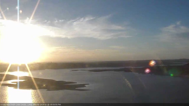 Lake Travis webcam, February 21, 2024 6:00 PM CT
